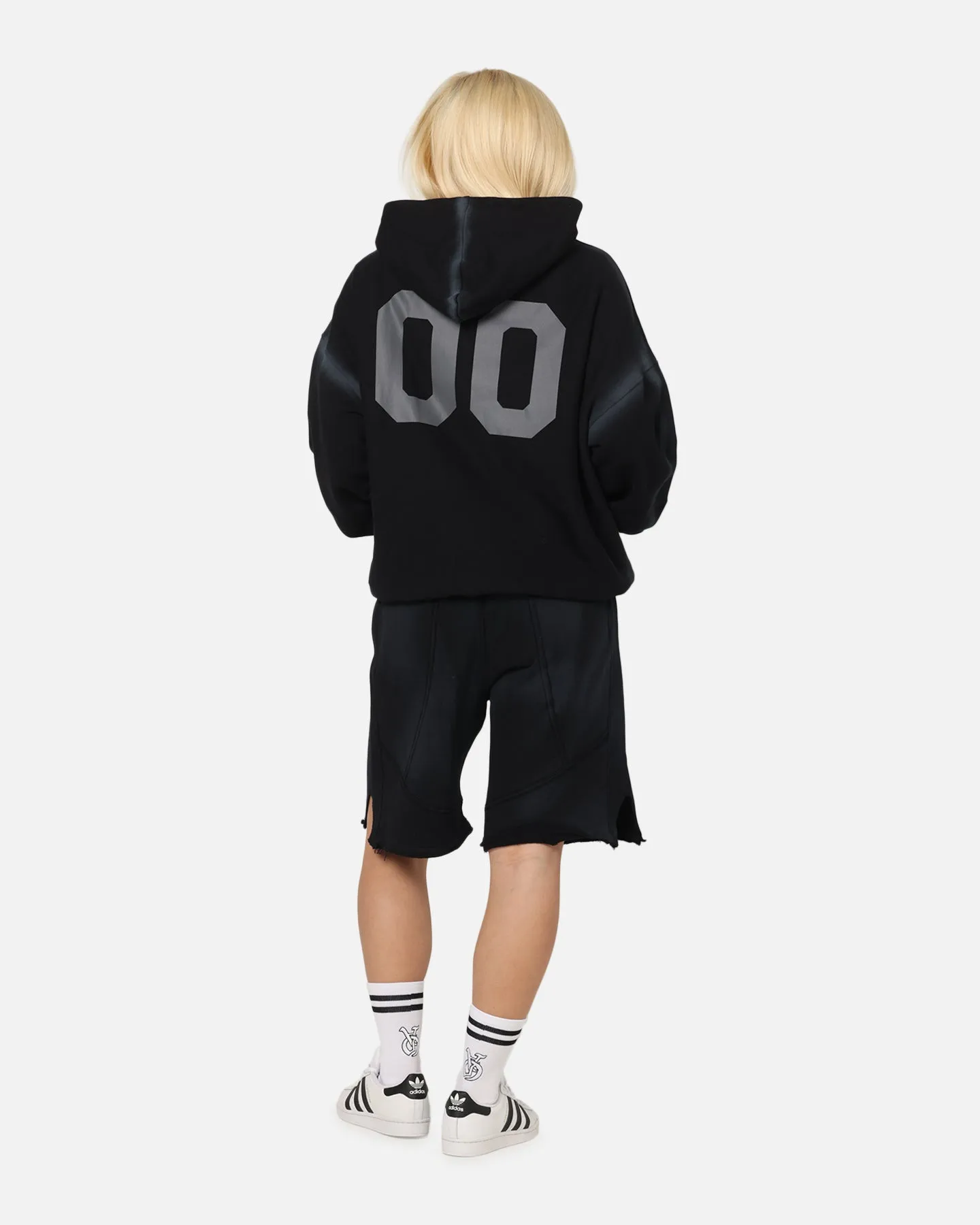 The Anti Order Mosh Boxy Hoodie Sunfade Black/Grey Seamless construction