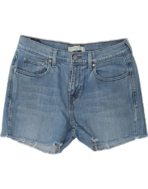 Minimalist Style wrinkle - resistant LEVI'S Womens 505 Denim Shorts US 8 Medium W30 Blue Cotton
