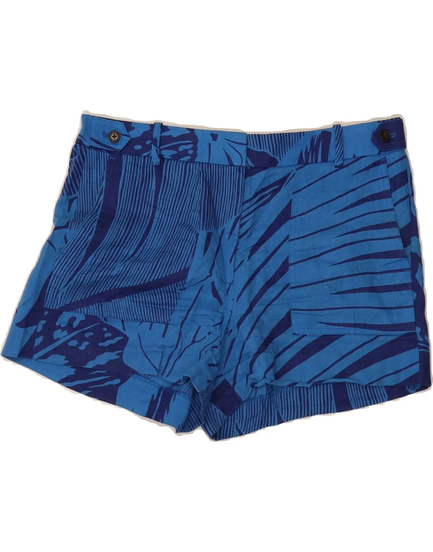 Everyday Flex J. CREW Womens Chino Shorts US 6 Medium W34 Blue Striped Linen