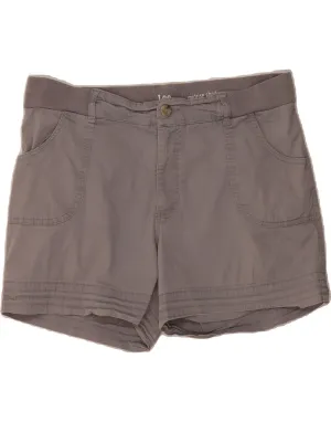 Stretch waistband back-to-school LEE Womens Riders Mid Rise Casual Shorts US 16 2XL W38 Grey Cotton