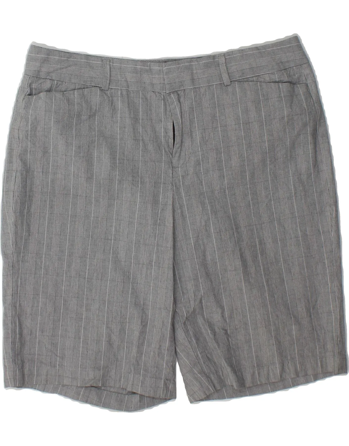 DOCKERS Womens Bermuda Shorts US 14 XL W36 Grey Check Cotton High-Performance Fit