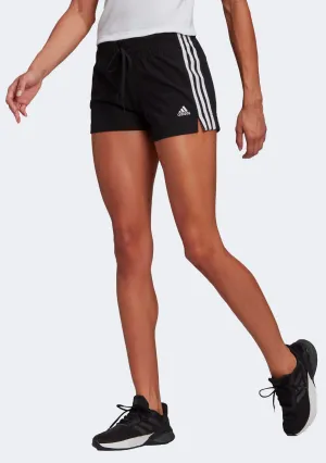 Relaxed Fit Design Adidas Women??s Essentials Slim 3 Stripe Shorts