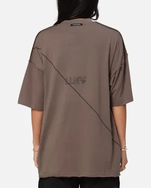 Scoop neck Versatile Design The Anti Order XY Aesthetic Non Seam T-Shirt Vintage Brown