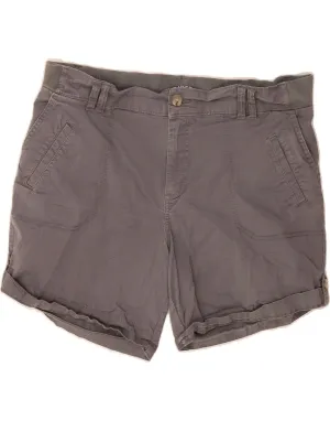 teen clothing LEE Womens Riders Mid Rise Casual Shorts US 16 2XL W38  Grey Cotton