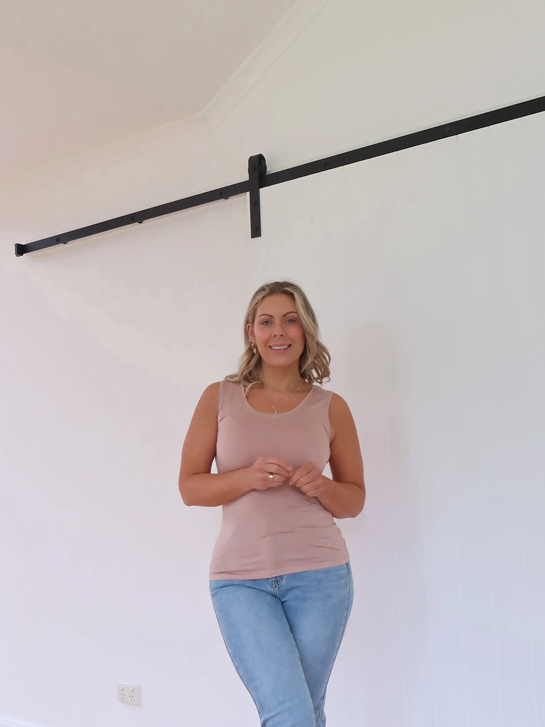 Heat Sealed Edges Liza Tank- Nude