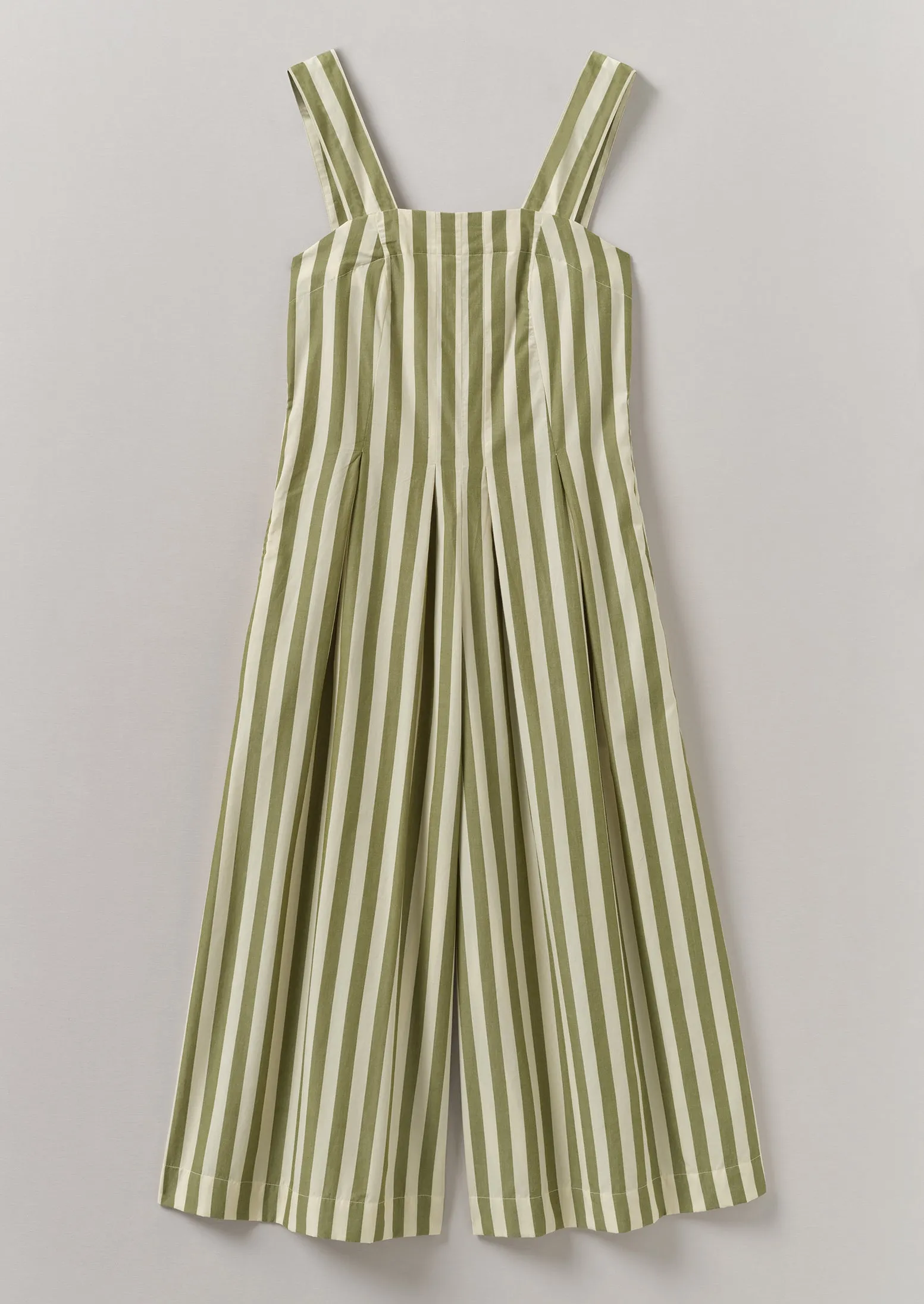 Quick Motion Oyo Stripe Cotton Jumpsuit | Calla Green