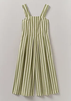 Oyo Stripe Cotton Jumpsuit | Calla Green Freedom Move Belt loops