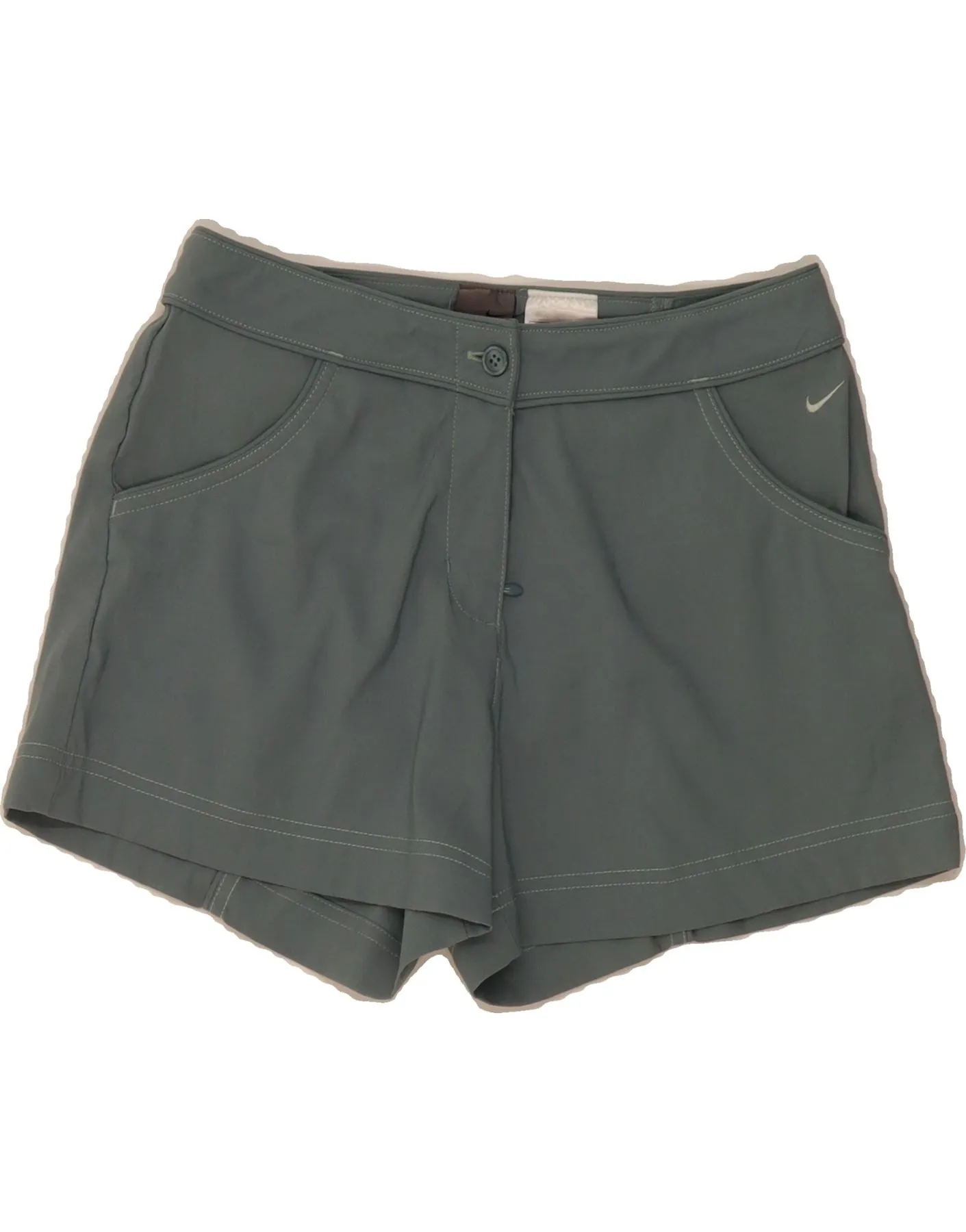 Fun Patterns NIKE Womens Casual Shorts UK 12 Medium W30  Grey Polyester