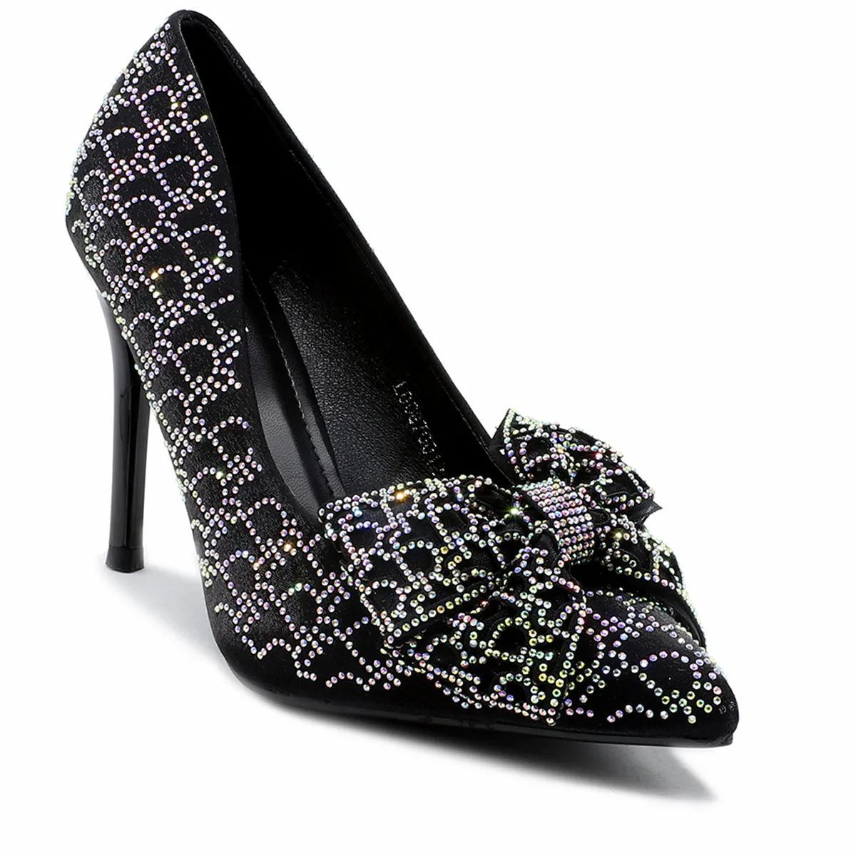 Black Bridal Court Shoes L00870012 Comfortable Arch Support Flexibility