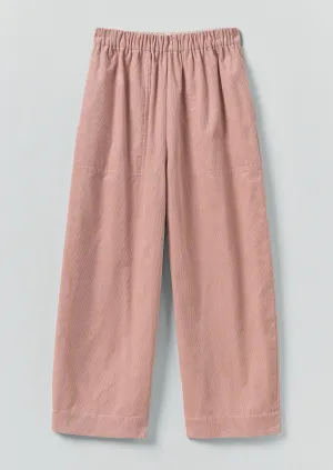Organic Cord Barrel Leg Pants | Pink Clay Relaxed Wearable AbrasionResistant