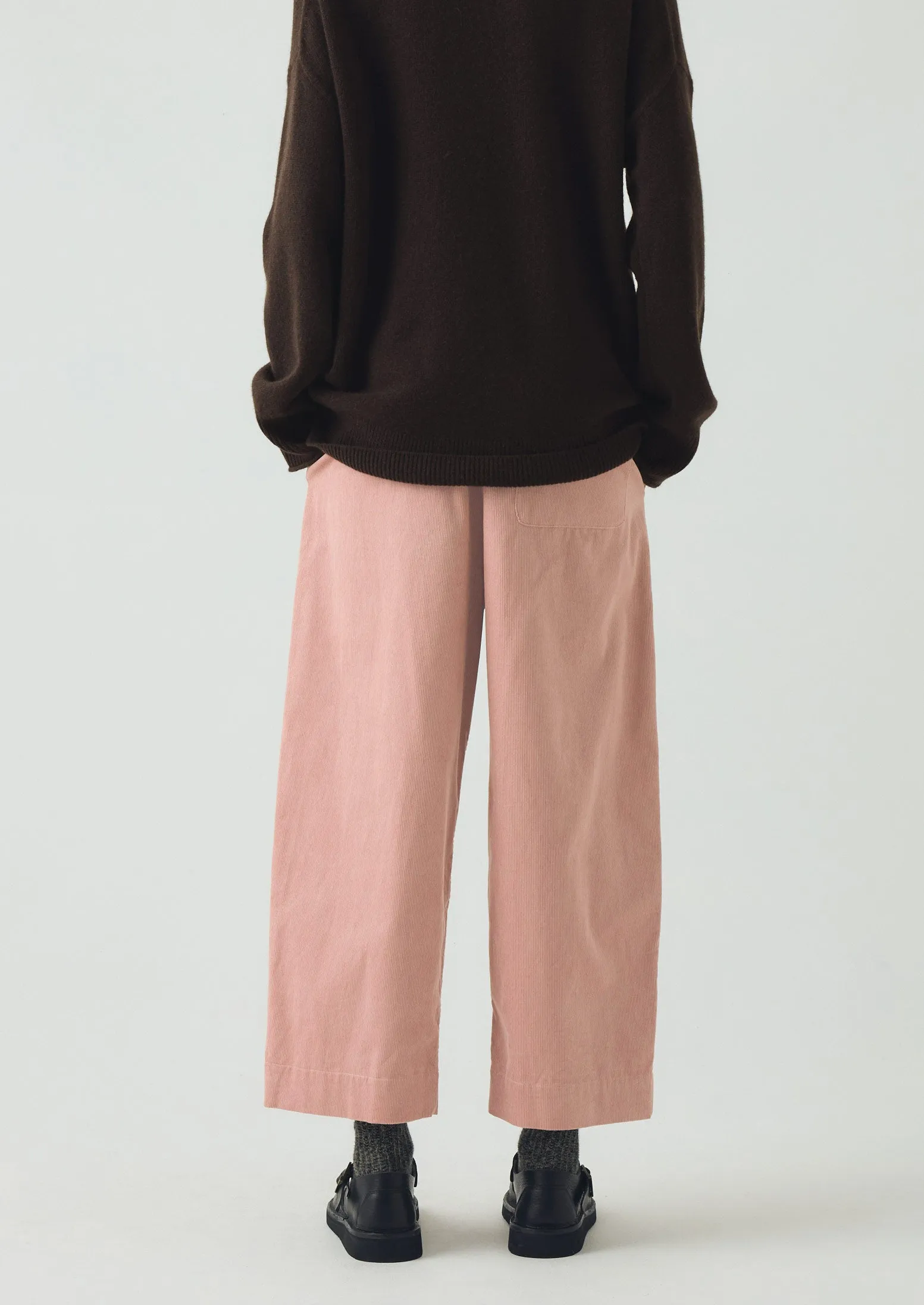 Organic Cord Barrel Leg Pants | Pink Clay No Ride