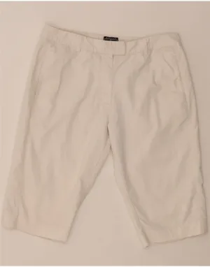 ADIDAS Womens Stretch Chino Shorts US 8 Medium W30  White Cotton Stain Resistant Treatment Soft Texture