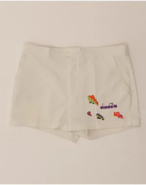 DIADORA Womens Chino Shorts IT 50 XL W34  White Polyester Workwear