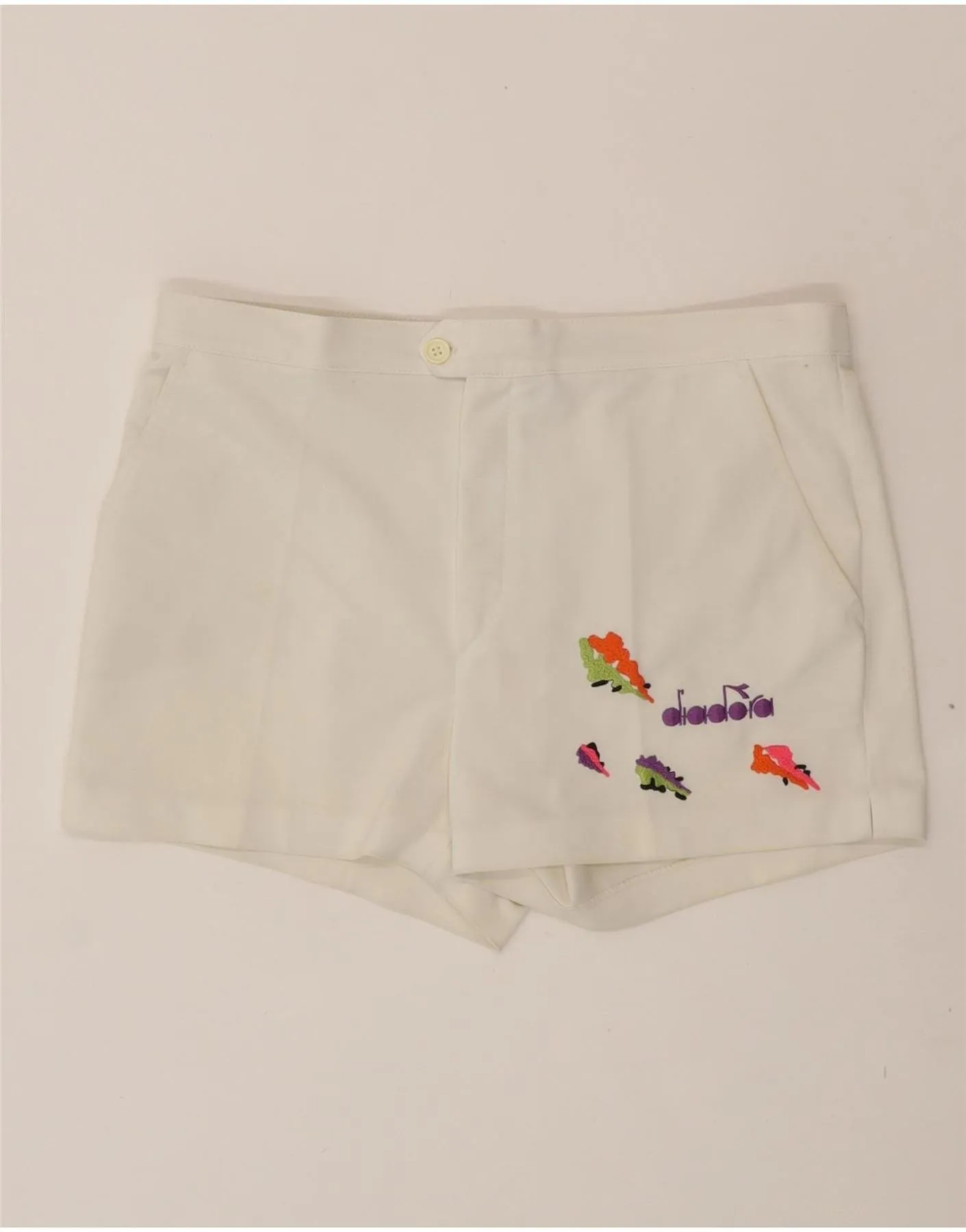 DIADORA Womens Chino Shorts IT 50 XL W34  White Polyester Workwear