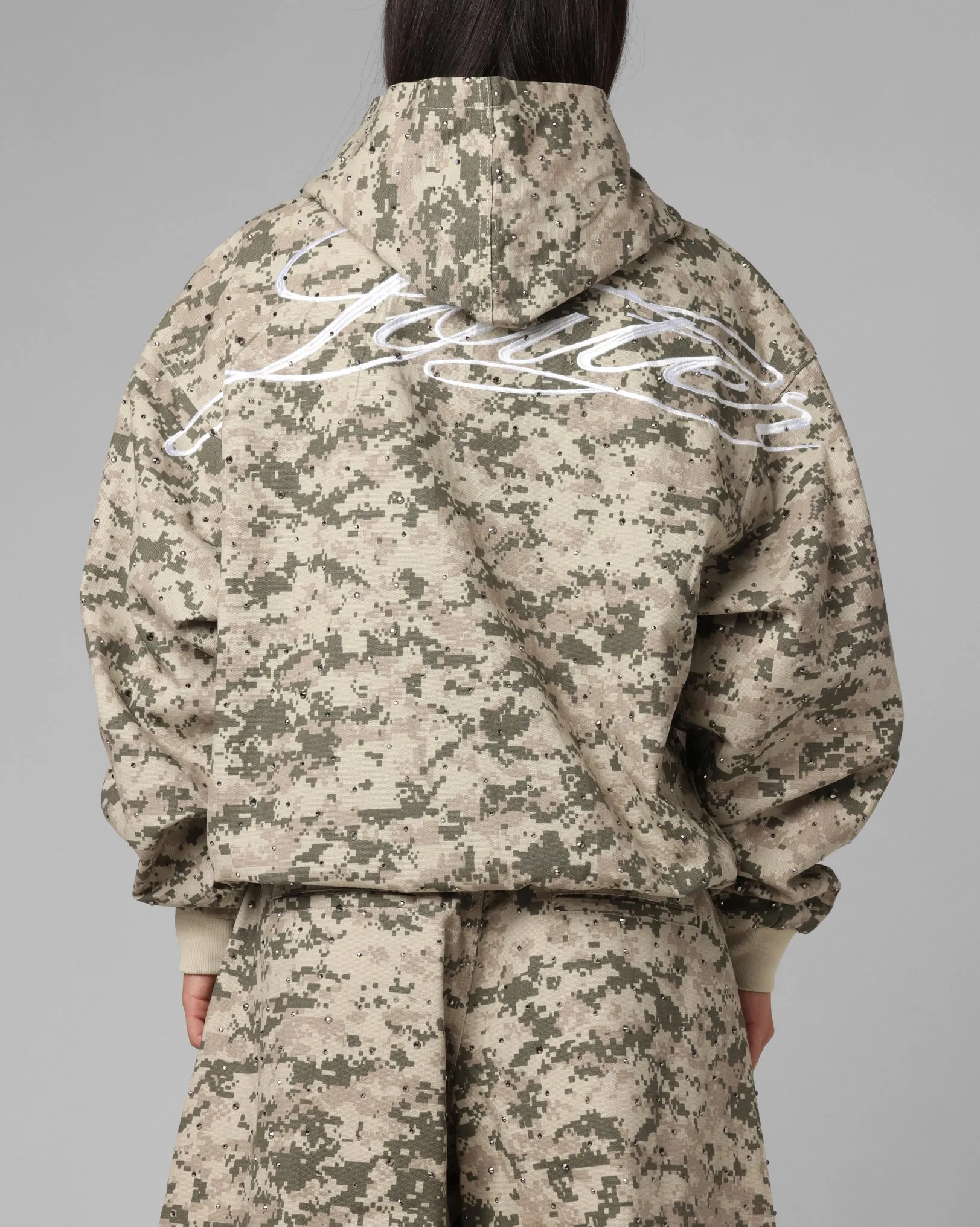 Youth Loiter Hail Storm Premium Hoodie Digi Camo