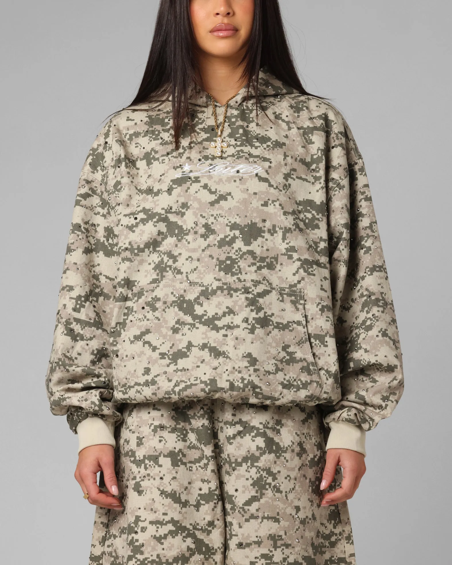 colorful Breathable knit Loiter Hail Storm Premium Hoodie Digi Camo