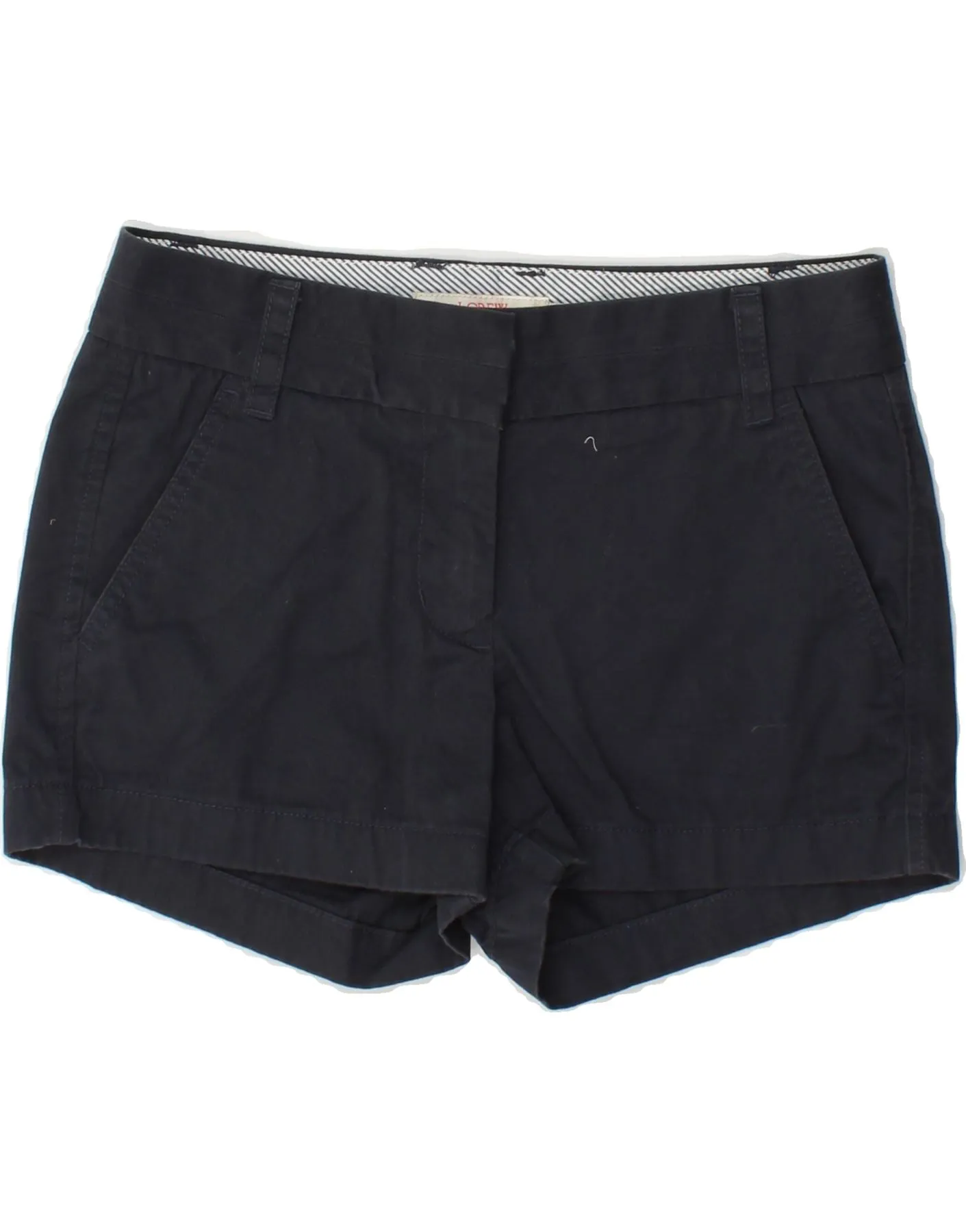 Polyester fabric J. CREW Womens Broken In Low Waist Chino Shorts US 0 XS W30 Navy Blue