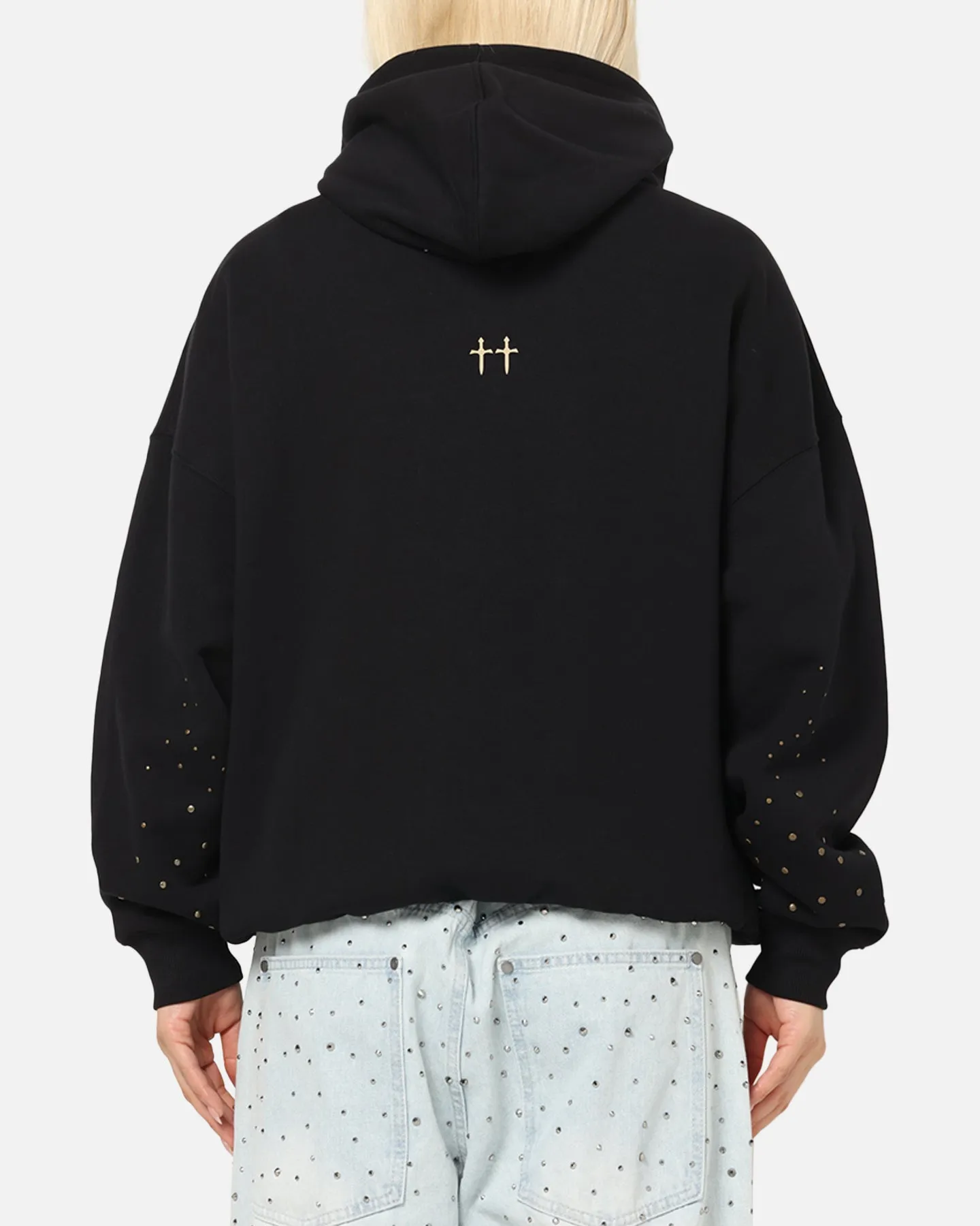 Saint Morta Rodeo Drive Boxy Hoodie Black Trend Style Cozy Wear