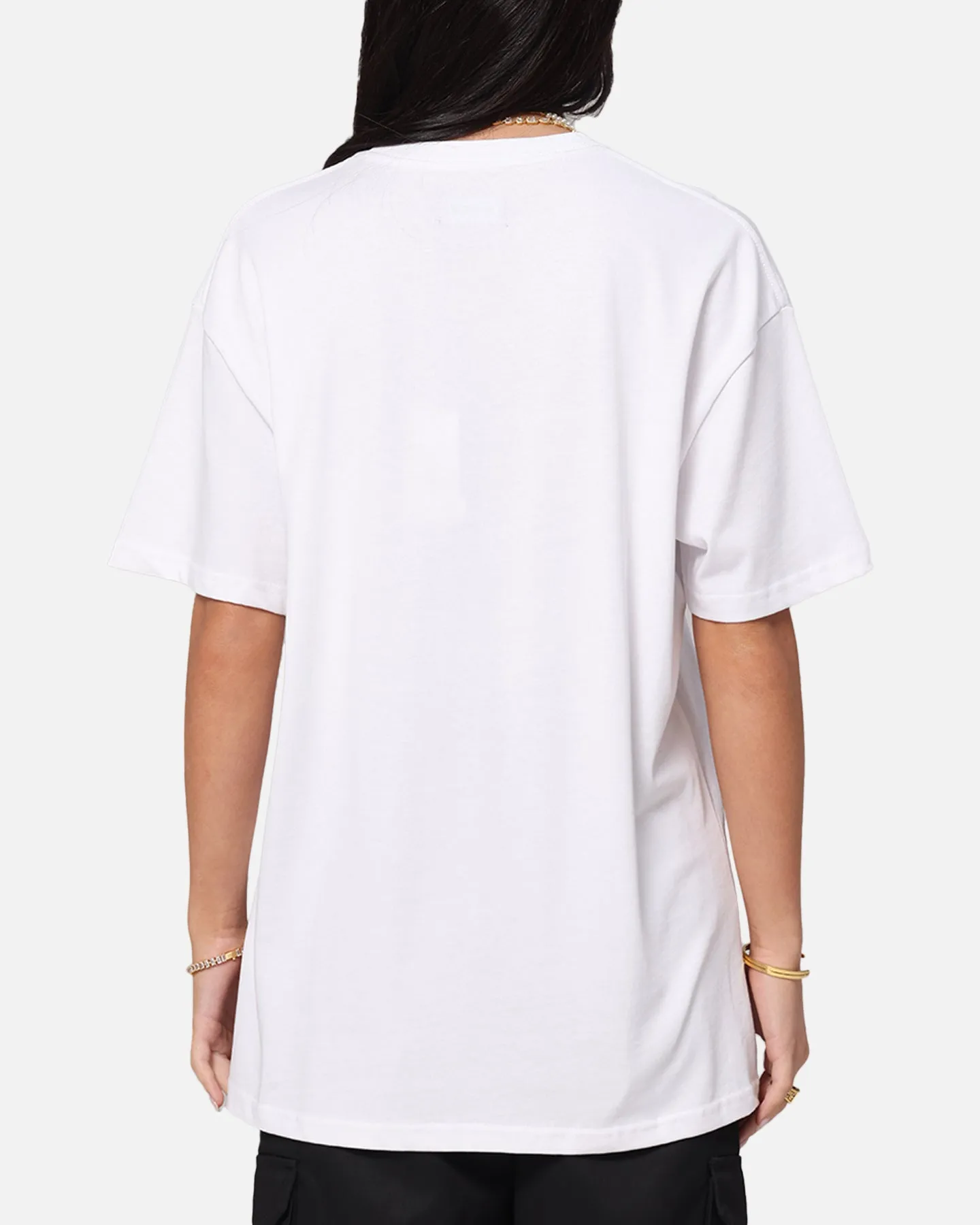 X-Large XL Burning T-Shirt Solid White Adaptable