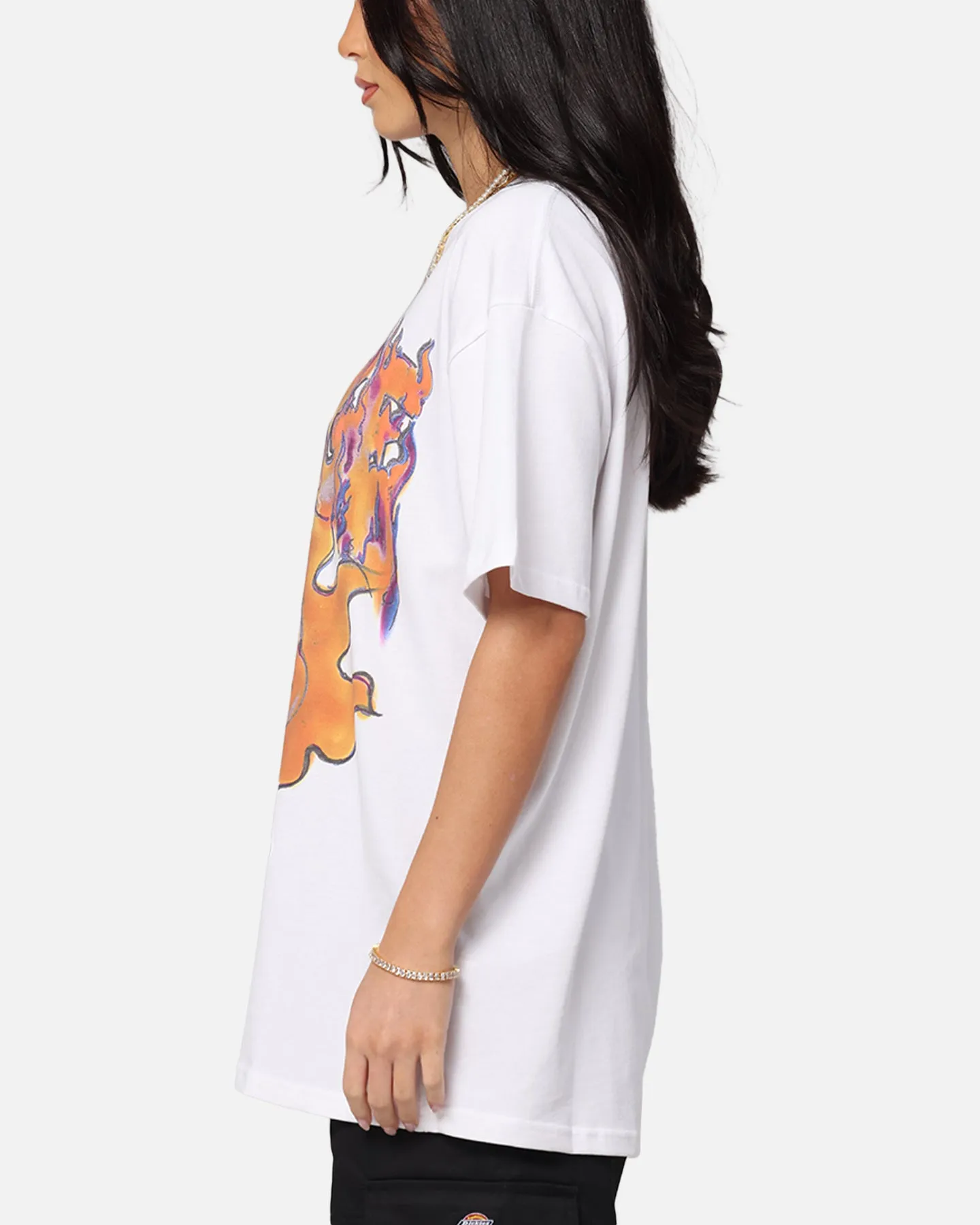 Active Layering Perfect for Layering X-Large XL Burning T-Shirt Solid White