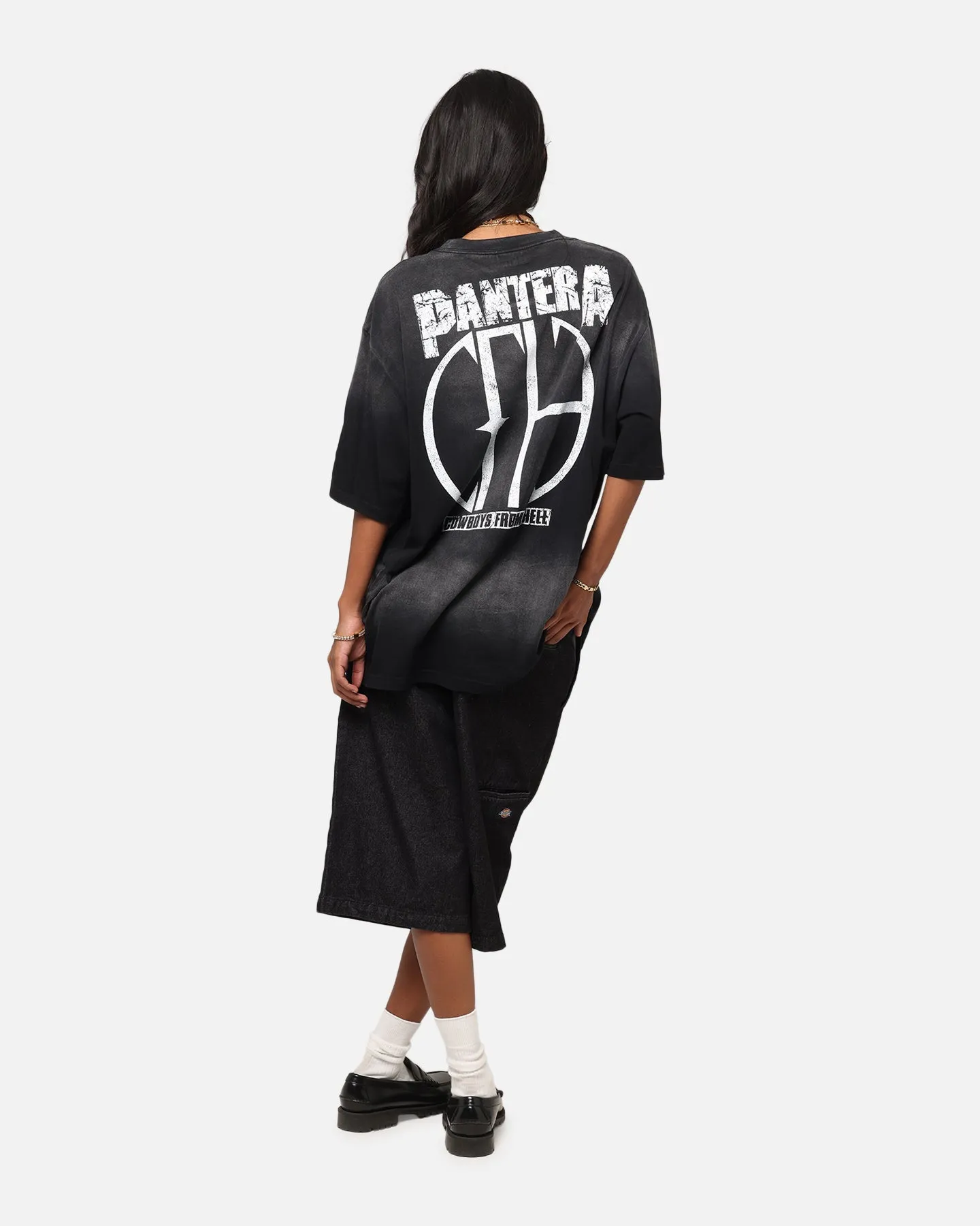 Pantera F#cking Hostile Vintage T-Shirt Washed Black Lightweight Comfort Wear Anti Pilling Surface