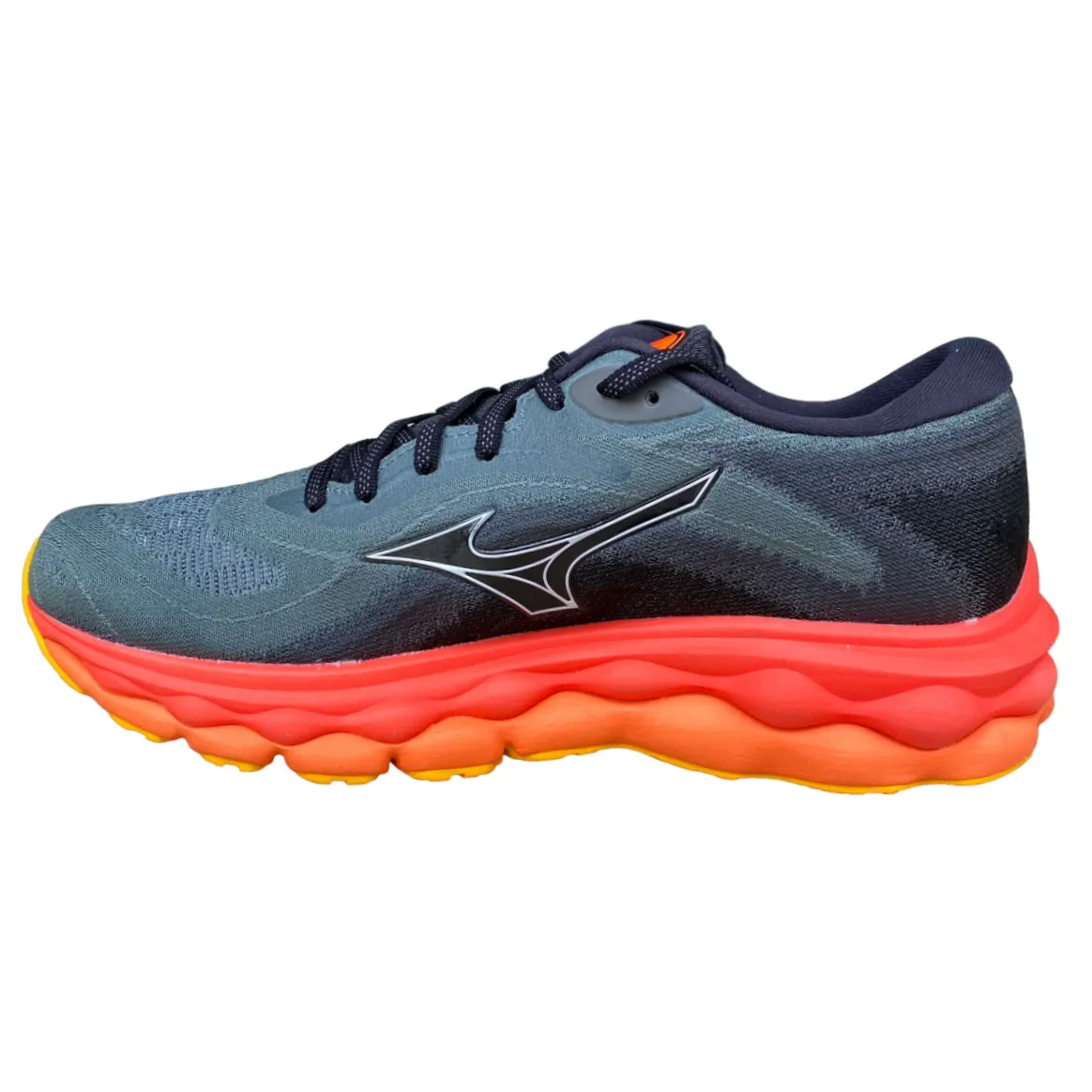 Quick Lace Up running during a full moon Mizuno scarpa da corsa da uomo Wave Sky 7 J1GC230251 grigio arancio
