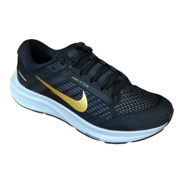 breathable lining shoes Daily Wear Nike scarpa da corsa da donna Air Zoom Structure 24 DA8570 003 nero-oro