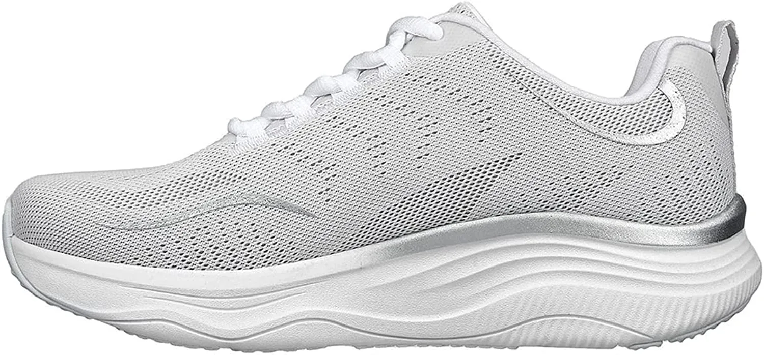 Heel Lockdown Tech Skechers scarpa da palestra D'Lux Fitness Pure Glam 149837/WSL bianco argento