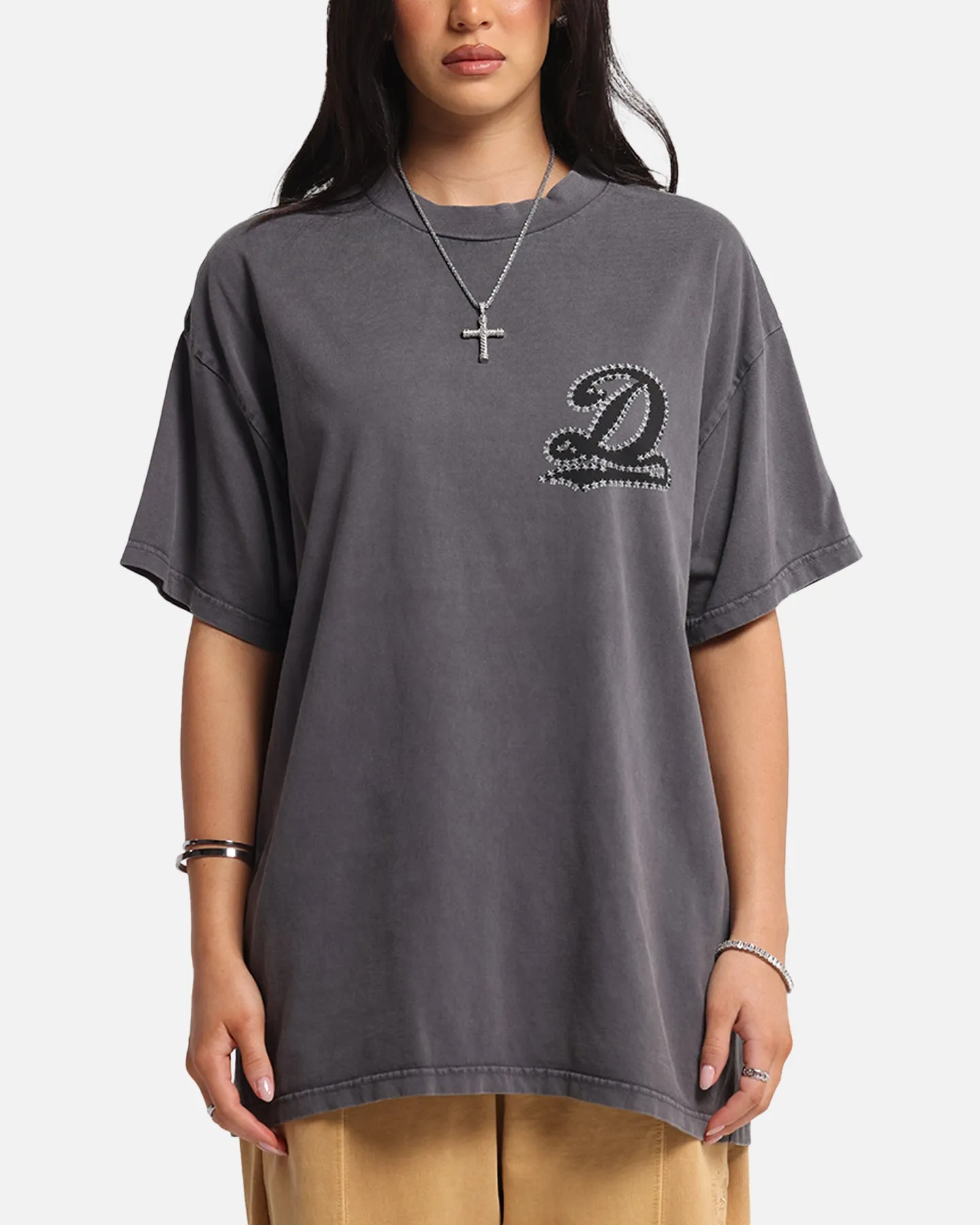 Dreamville Stars T-Shirt Vintage Grey MicroPiqueKnit Comfortable Wear