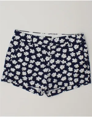 comfortable attire J. CREW Womens Chino Shorts US 4 Small W30  Navy Blue Floral Cotton