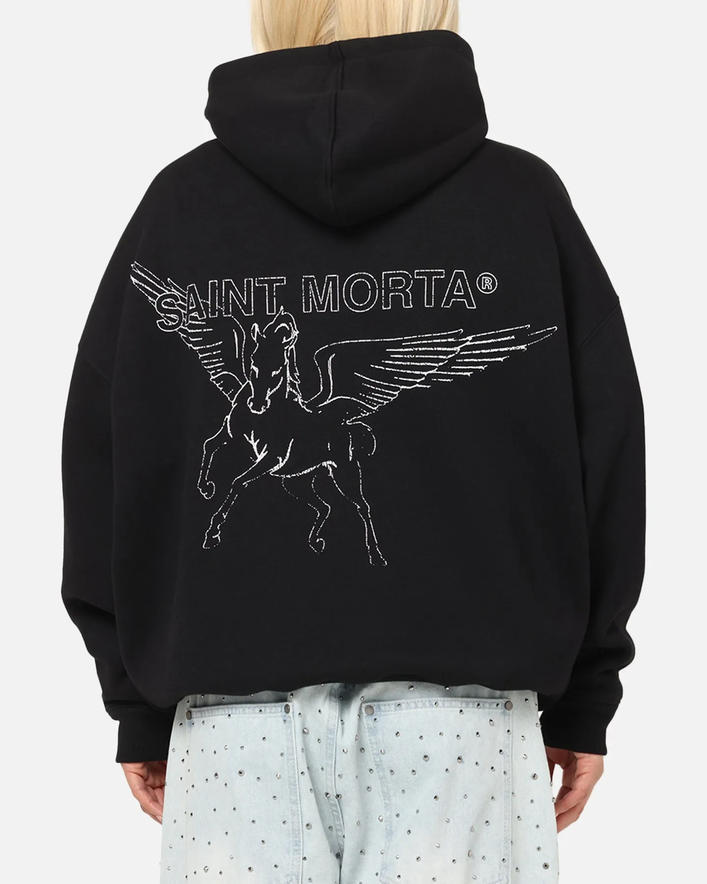 school setting Pika like Saint Morta Liberty Boxy Hoodie Black