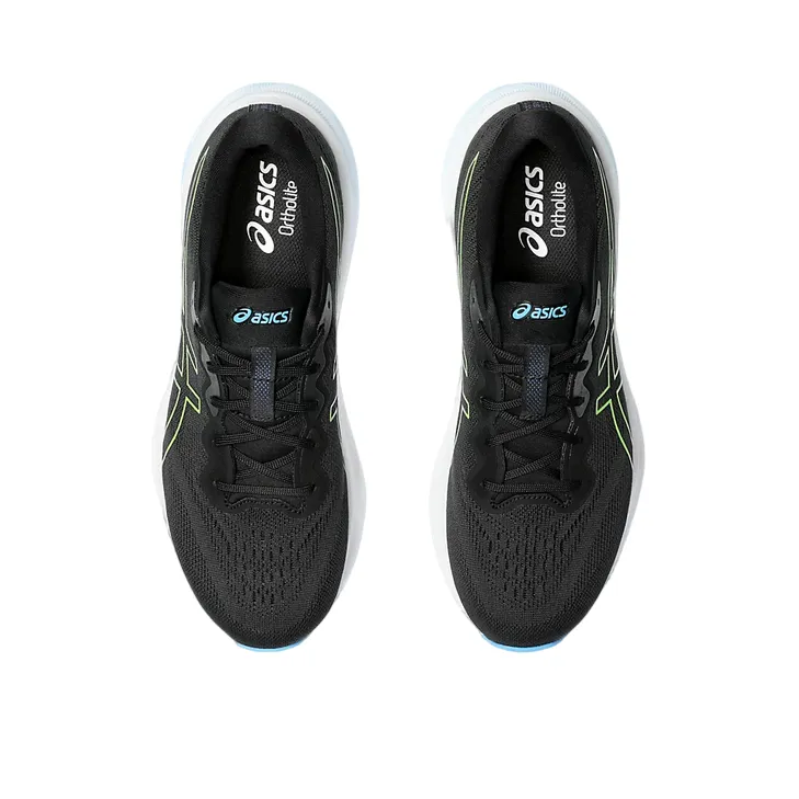 Asics scarpa da corsa da uomo Gel Pulse 15 1011B780-001 nero-giallo elettrico Elastic Lacing