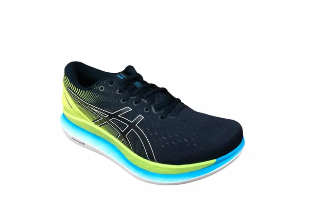cross - country running rubber outsole shoes Asics scarpa da corsa da uomo GlideRide 2 1011B016 400 blu verde