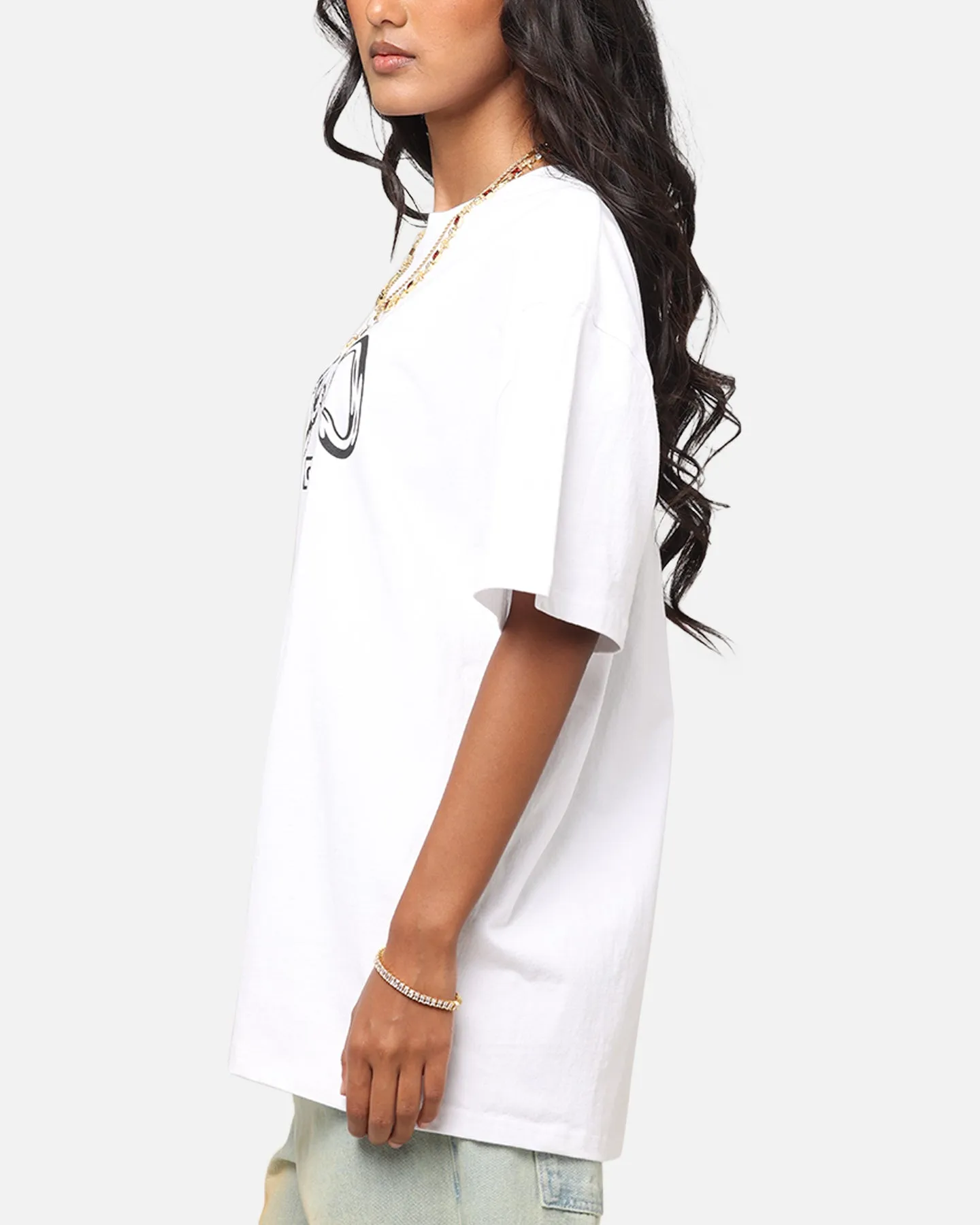 Best Seller Comfortable Weave Carre Link T-Shirt White