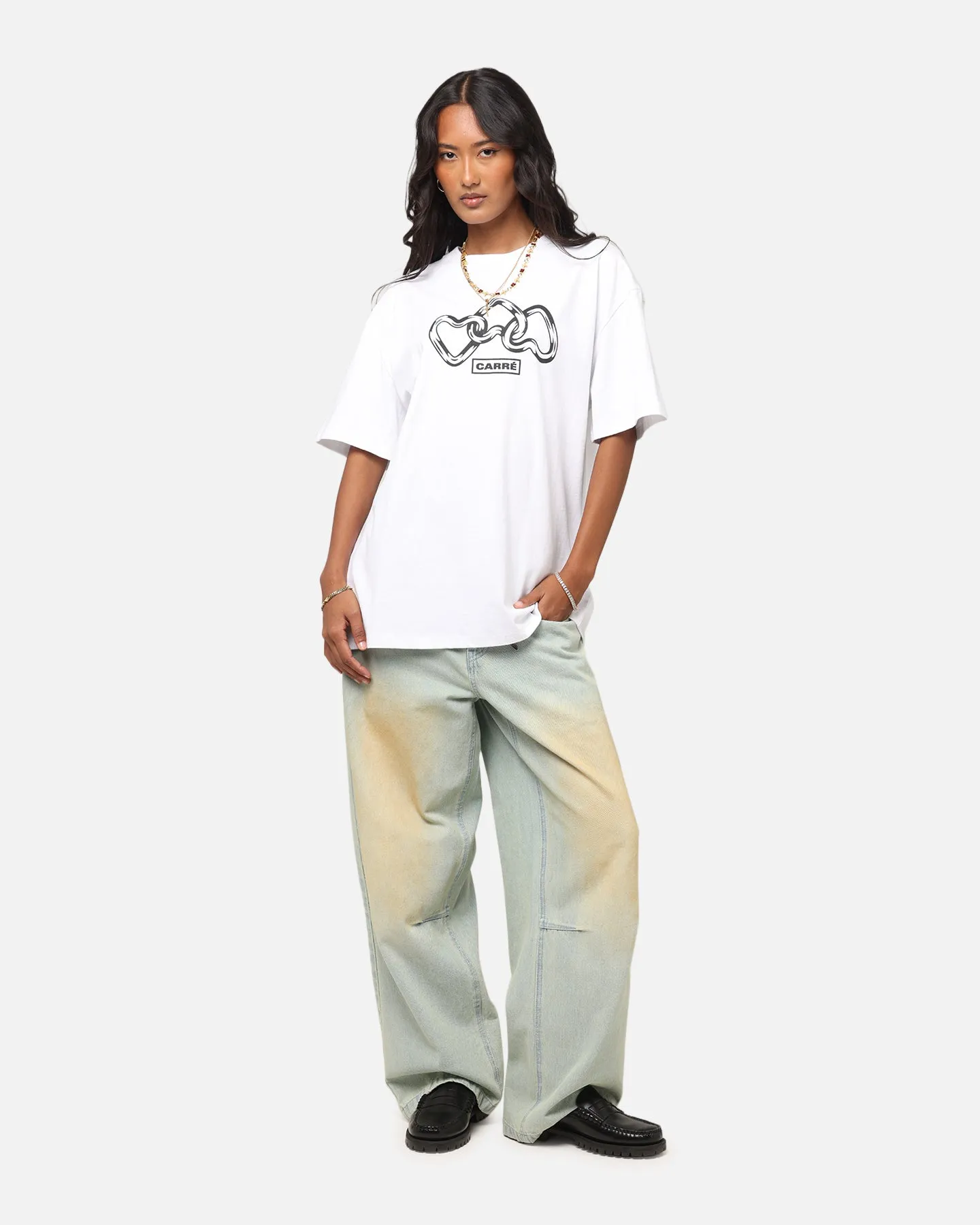 Carre Link T-Shirt White Effortless Wearable