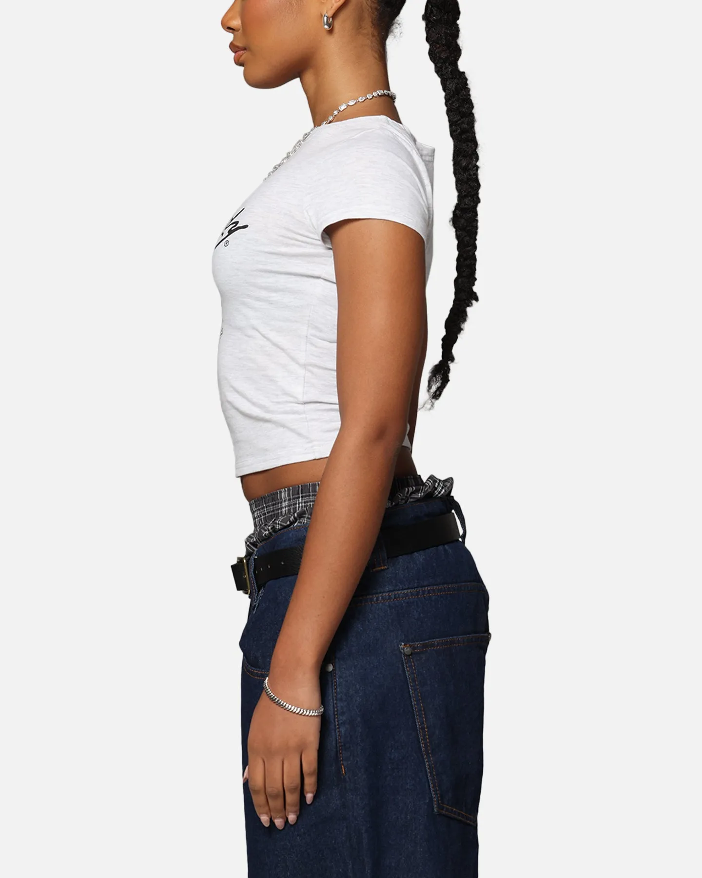 Everyday Wearable Ed Hardy Women's Dragon Baby T-Shirt Grey Marle