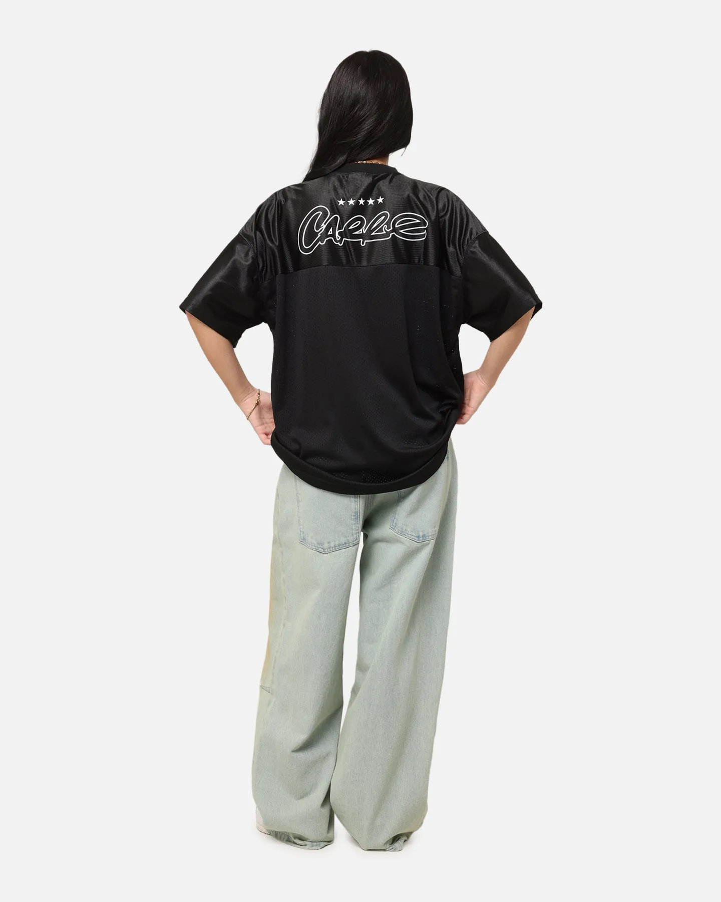 Classic Outfit Style Elegant Detail Carre Nova Sports T-Shirt Black