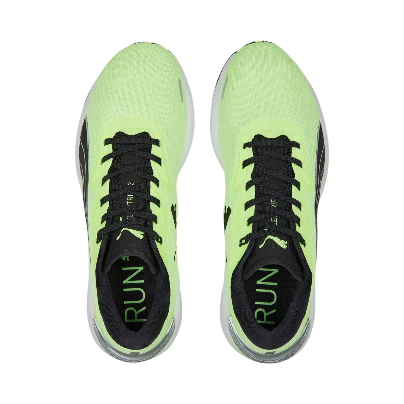 Comfortable Foot Bend Water Resistant Fabric Puma scarpa da corsa da uomo Electrify Nitro 2 376814-12 giallo fluo nero argento