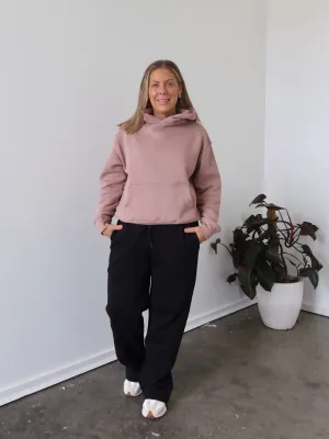 Gazelle like Workout Warmup Frankie Hoodie - Hazy Pink