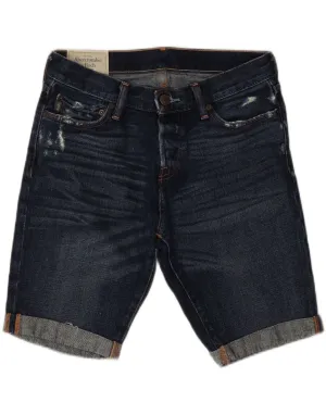 ABERCROMBIE & FITCH Womens Denim Shorts W30 Medium  Navy Blue Cotton Sneakers
