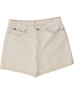 TOMMY HILFIGER Womens Denim Shorts W32 Large  Blue Cotton Retroreflective Accents