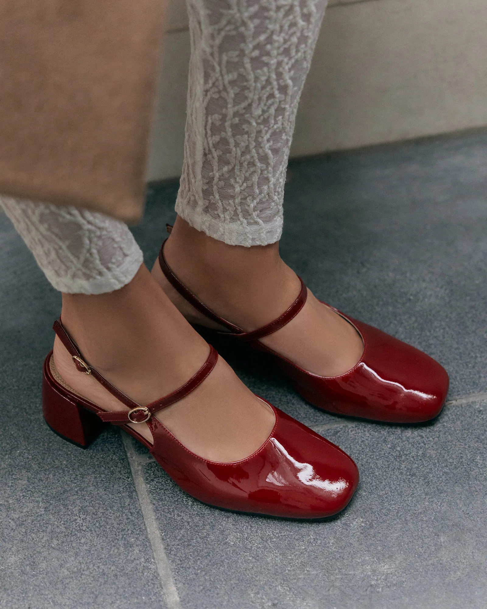 Professional Heels JENNA LOW HEELS RUBY RED PATENT