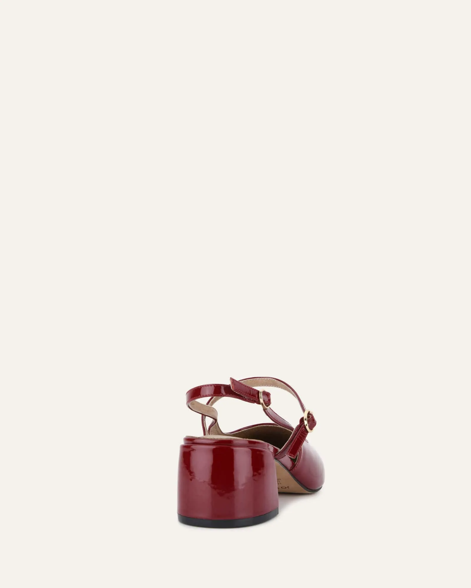 Work Footwear Colorful High Heels JENNA LOW HEELS RUBY RED PATENT