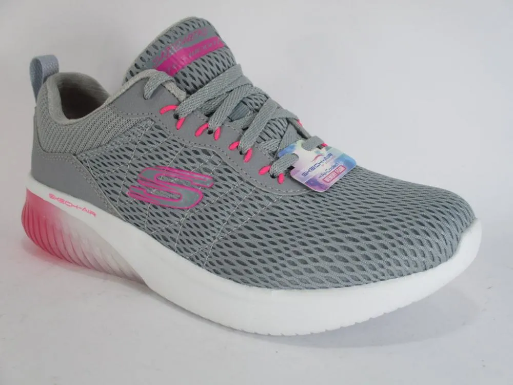 race shoes Skechers scarpa fitness da donna Skech Air Ultra Flex 13290 LGHP grigio chiaro