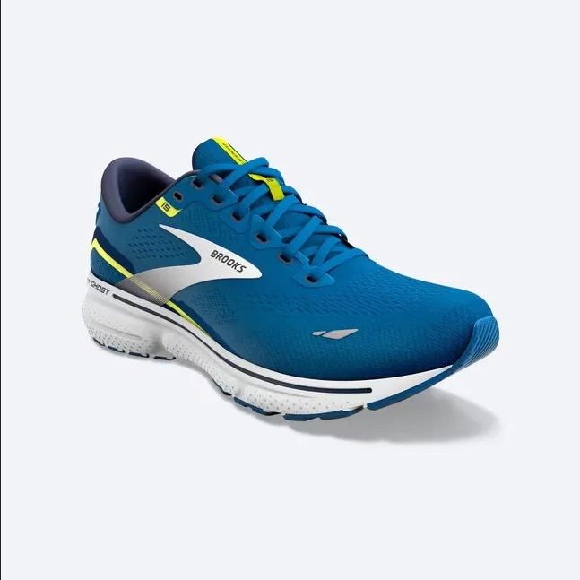 Leather Upper Brooks Ghost 15 Scarpa da Corsa Uomo - Blu Notte Vita Bianca