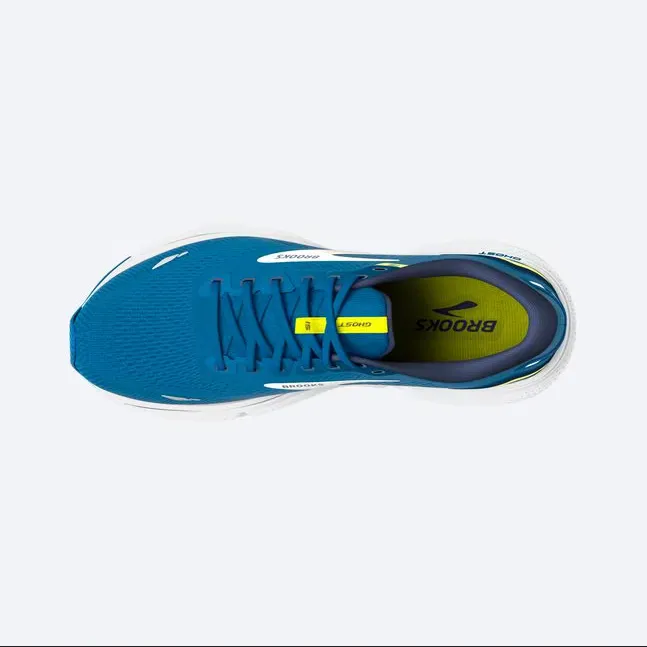 Brooks Ghost 15 Scarpa da Corsa Uomo - Blu Notte Vita Bianca Collapsed Midsole Geometry