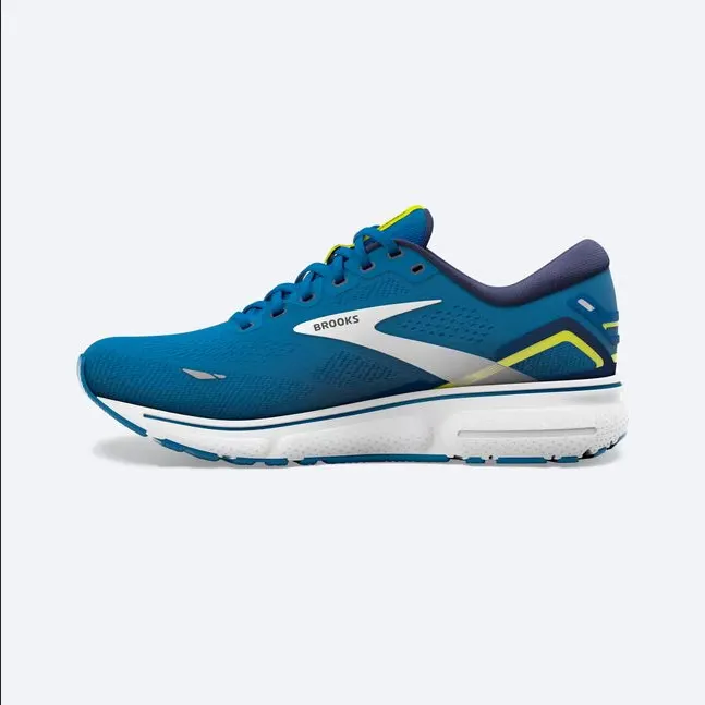 Brooks Ghost 15 Scarpa da Corsa Uomo - Blu Notte Vita Bianca Rolling Gait Tech Wide Toe Box Options
