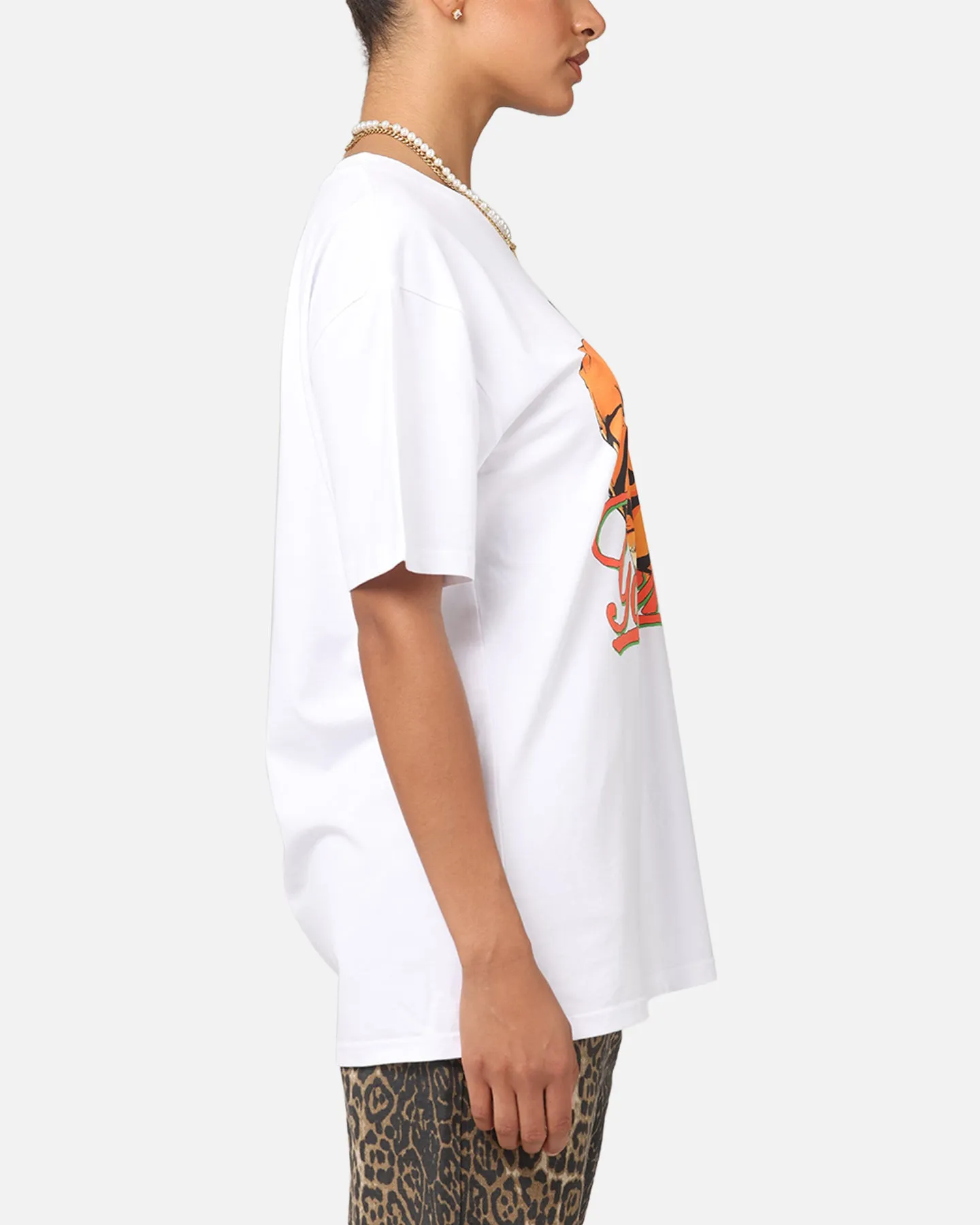 Reinforced Shoulder Seams Hypoallergenic Textile Secret Club Goochi Strong Tiger T-Shirt White