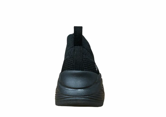Skechers scarpa sneakers da donna Bobs Sparrow 2.0 Allegiance Crew 117027/BBK nero Bounce Boost Heel Geometry SleekDesign