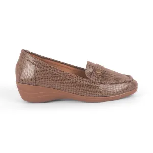 Tresmode Marcoval Brown Women's Dress Wedge Loafers Hold Walk Power Walk